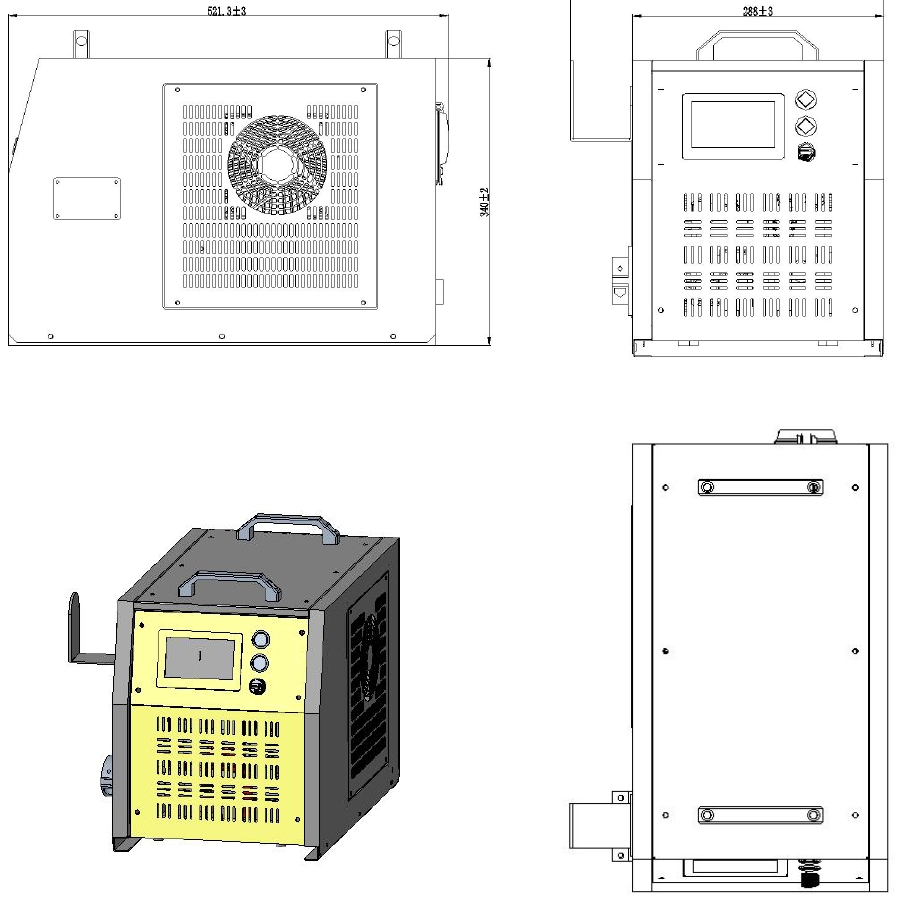 20KW IP 67 フォークリフト 150V120A 用の高い保護外部充電器