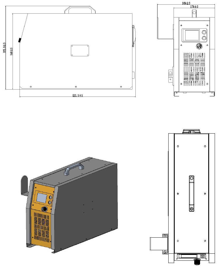 10KW IP 67 フォークリフト 80V100A 用の高い保護外部充電器